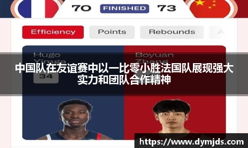 中国队在友谊赛中以一比零小胜法国队展现强大实力和团队合作精神